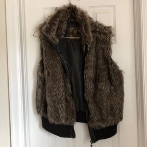 Faux fur vest